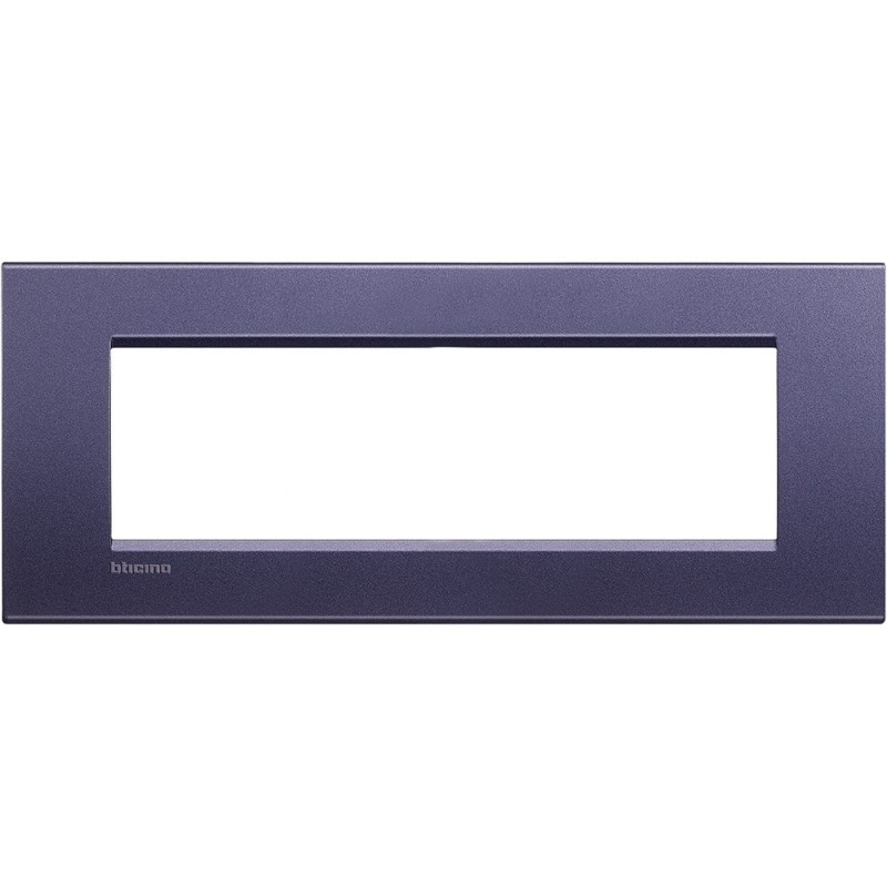 Placca 7 posti quadra blu club LivingLight Bticino LNA4807CB