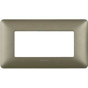 Placca Bticino Matix 4 Moduli Titanium AM4804MTA
