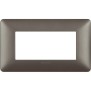 Placca Bticino Matix 4 Moduli Iron AM4804MIR