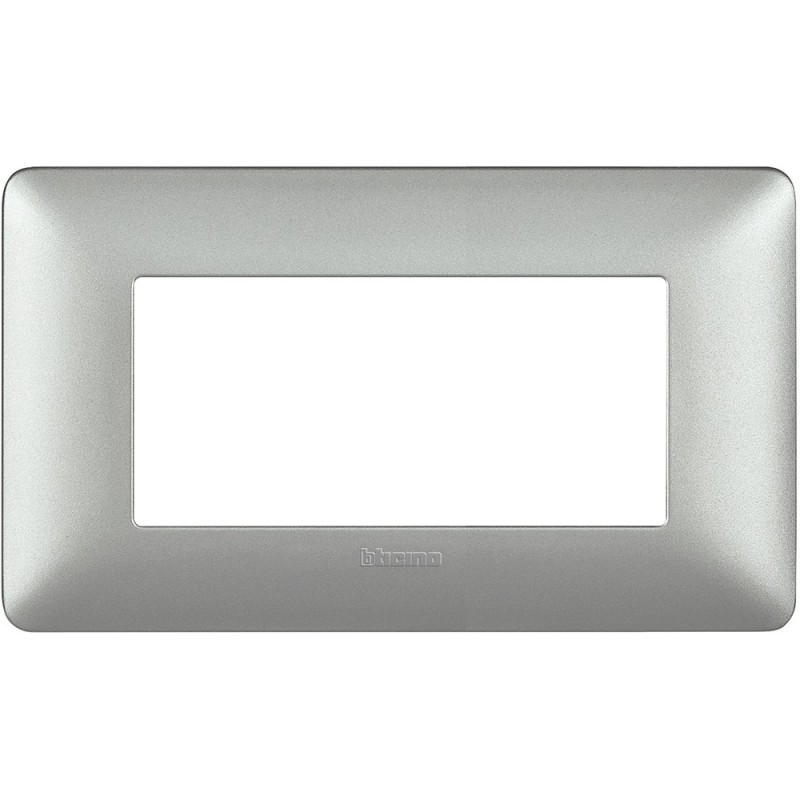Placca Bticino Matix 4 moduli Silver AM4804MS