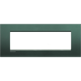 Placca 7 posti quadra verde park LivingLight Bticino LNA4807PK