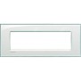 Placca 7 posti quadra acquamarina LivingLight Bticino LNA4807KA