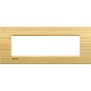 Placca 7 posti quadra bamboo LivingLight Bticino LNA4807LBA