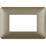 Placca Bticino Matix 3 moduli Titanium AM4803MTA