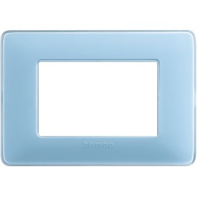Placca Bticino Matix 3 moduli Turchese AM4803CAR