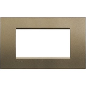 Placca 4 posti quadra square LivingLight Bticino LNA4804SQ