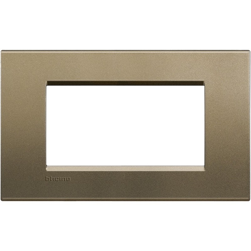 Placca 4 posti quadra square LivingLight Bticino LNA4804SQ
