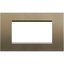 Placca 4 posti quadra square LivingLight Bticino LNA4804SQ