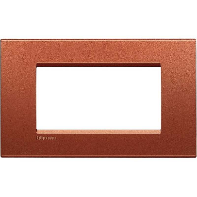 Placca 4 posti quadra brick LivingLight Bticino LNA4804RK