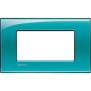 Placca 4 posti quadra verde deep LivingLight Bticino LNA4804VD