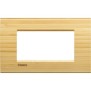 Placca 4 posti quadra bamboo LivingLight Bticino LNA4804LBA