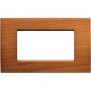 Placca 4 posti quadra ciliegio americano LivingLight Bticino LNA4804LCA