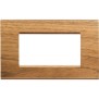 Placca 4 posti quadra noce LivingLight Bticino LNA4804LNC