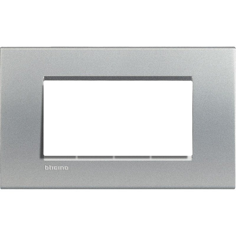Placca 4 posti quadra tech LivingLight Bticino LNA4804TE