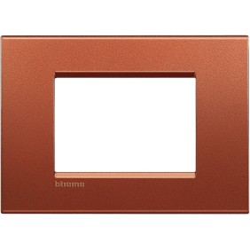Placca 3 posti quadra brick LivingLight Bticino LNA4803RK