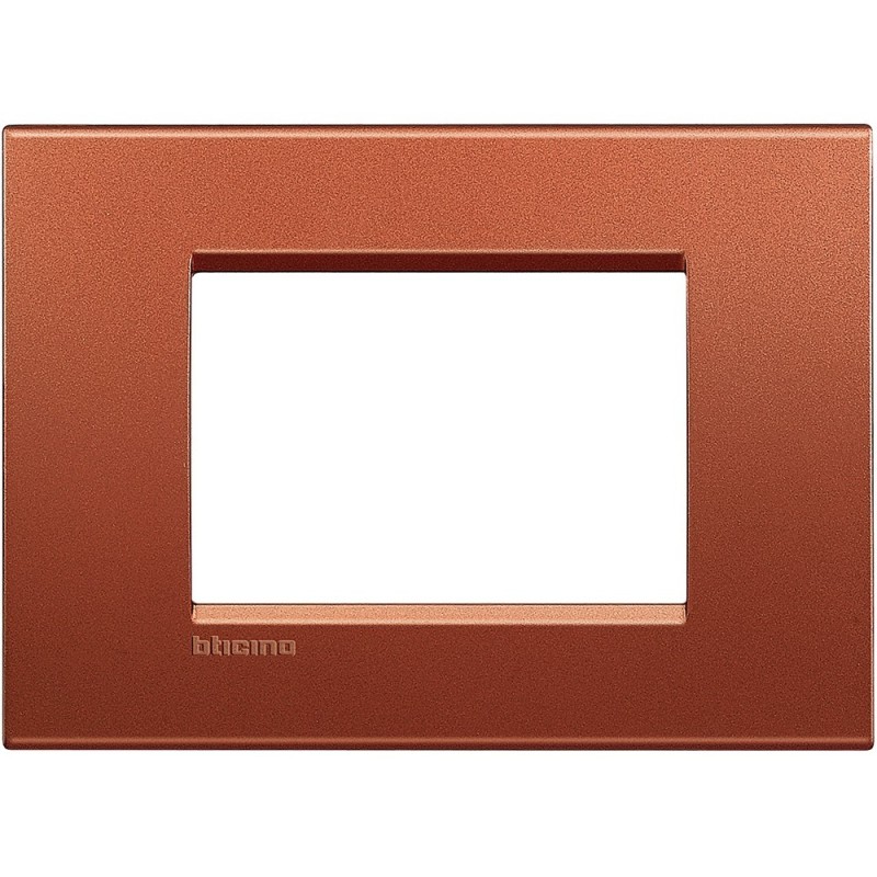 Placca 3 posti quadra brick LivingLight Bticino LNA4803RK