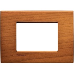 Placca 3 posti quadra ciliegio americano LivingLight Bticino LNA4803LCA
