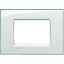 Placca 3 posti quadra acquamarina LivingLight Bticino LNA4803KA