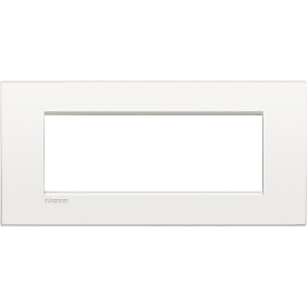 Placca 7 posti quadra bianco puro LivingLight Air Bticino LNC4807BN