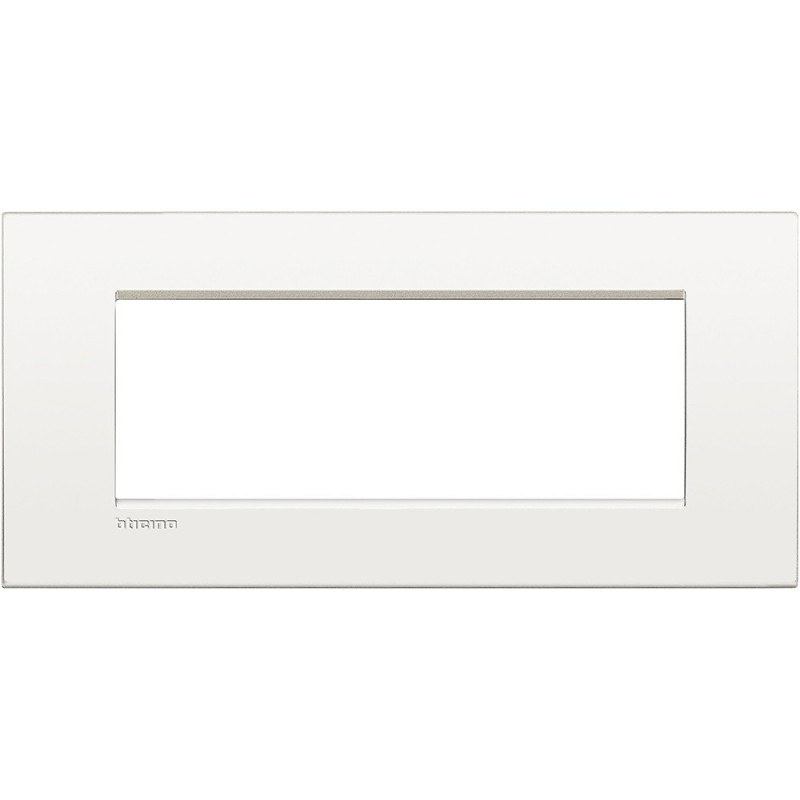 Placca 7 posti quadra bianco puro LivingLight Air Bticino LNC4807BN