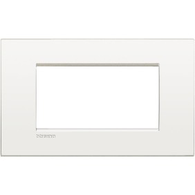Placca 4 posti quadra bianco puro LivingLight Air Bticino LNC4804BN