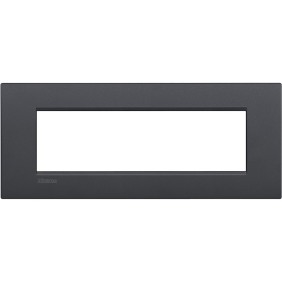 Placca 7 posti quadra antracite LivingLight Air Bticino LNC4807AR