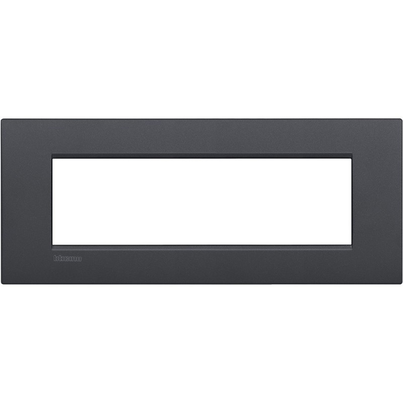 Placca 7 posti quadra antracite LivingLight Air Bticino LNC4807AR