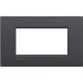 Placca 4 posti quadra antracite LivingLight Air Bticino LNC4804AR