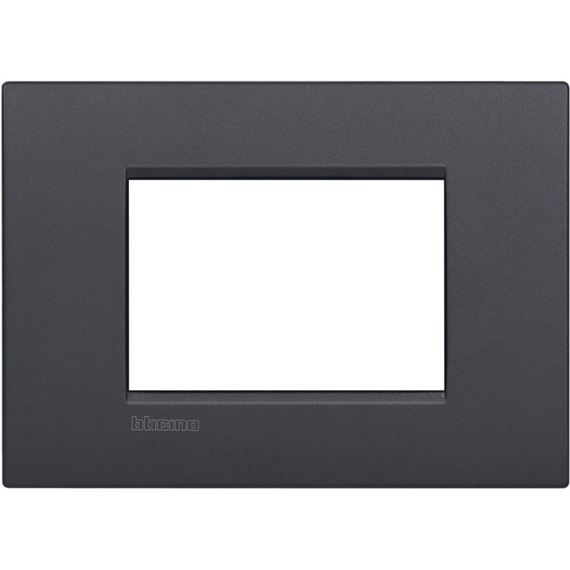Placca 3 posti quadra antracite LivingLight Air Bticino LNC4803AR