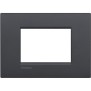 Placca 3 posti quadra antracite LivingLight Air Bticino LNC4803AR
