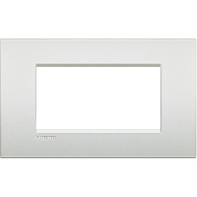 Placca 4 posti bianco perla LivingLight Air Bticino LNC4804PR