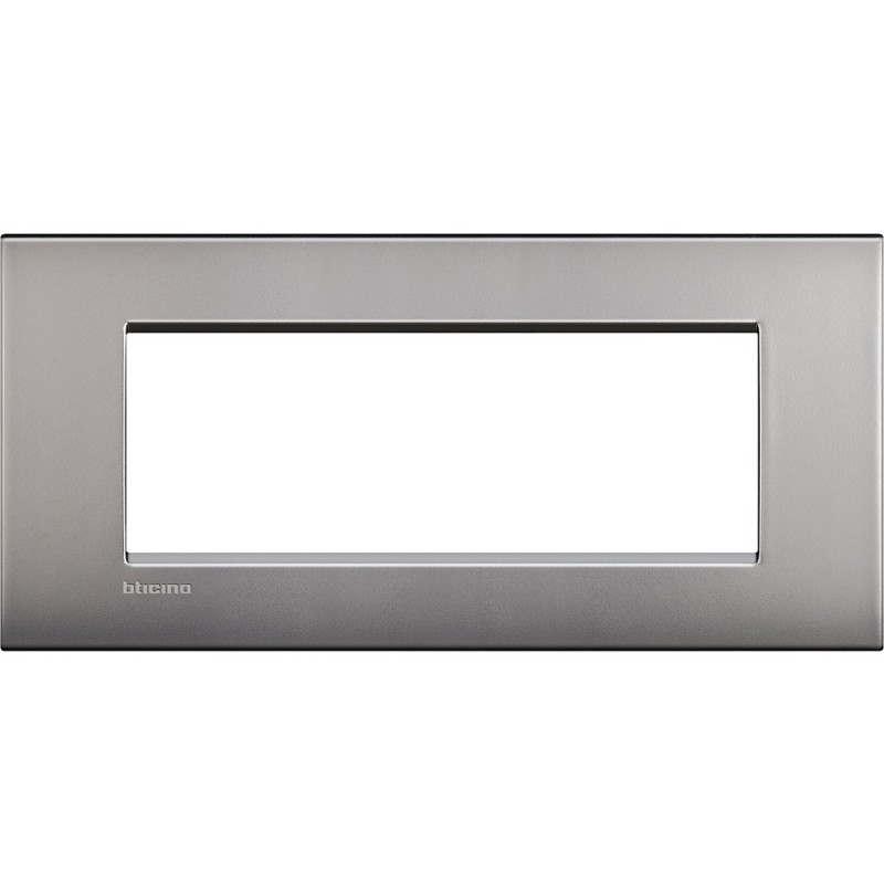 Placca 7 posti nichel satinato LivingLight Air Bticino LNC4807NK