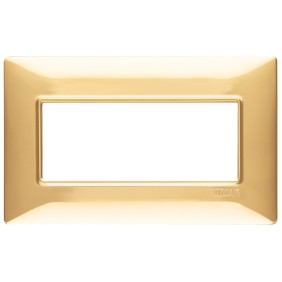 Placca Vimar Plana 5 moduli oro lucido in tecnopolimero 14649.24