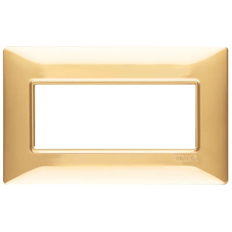 Placca Vimar Plana 5 moduli oro lucido in tecnopolimero 14649.24
