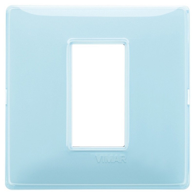 Placca Vimar Plana 1 modulo Reflex acqua in tecnopolimero 14641.45