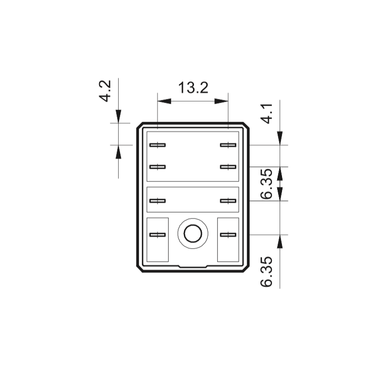 Relè industriale terminali Faston bobina 12V AC 2 contatti 10A Finder 553280120054