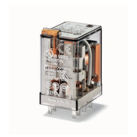Relè industriale terminali Faston bobina 110V AC 2 contatti 10A Finder 553281100054