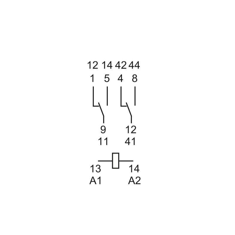 Relè industriale terminali Faston bobina 110V AC 2 contatti 10A Finder 553281100054