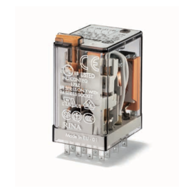 Relè industriale terminali Faston bobina 230V DC 4 contatti 7A Finder 553482300054