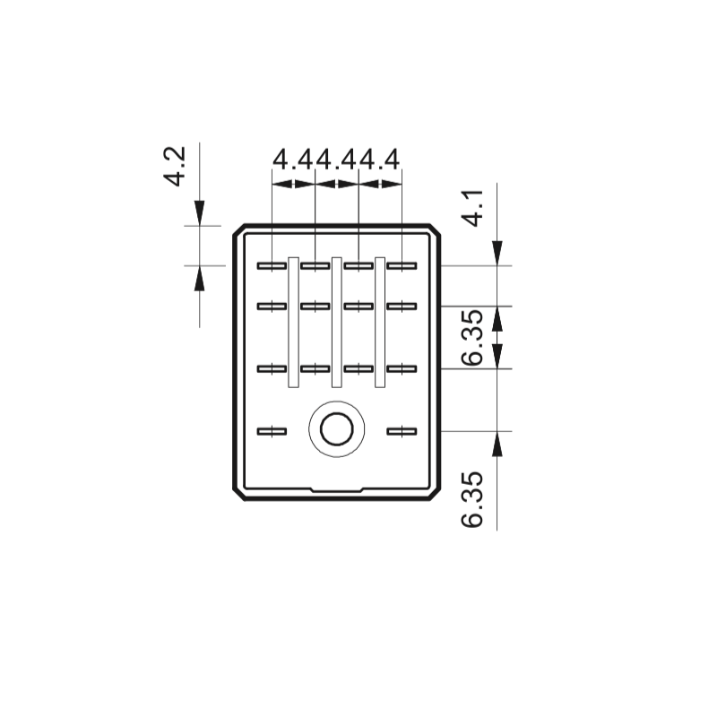Relè industriale terminali Faston bobina 12V DC 4 contatti 7A Finder 553490120094