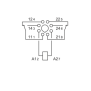 Relè industriale terminali Faston bobina 24V AC 2 contatti 10A Finder 601280240040