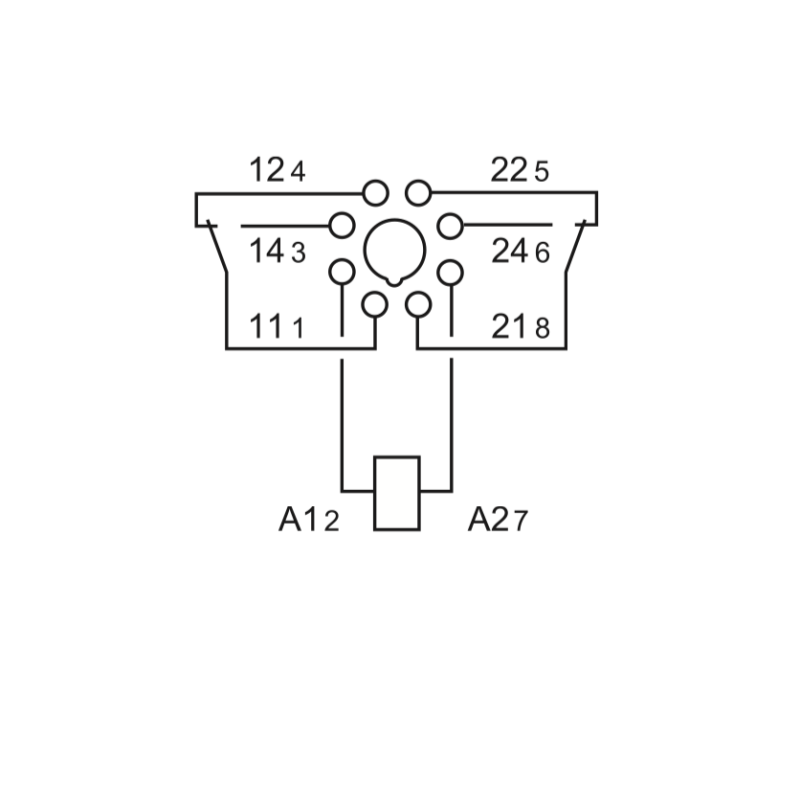 Relè industriale terminali Faston bobina 230V AC 2 contatti 10A Finder 601282300040