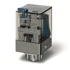 Relè industriale terminali Faston bobina 24V AC 3 contatti 10A Finder 601380240040