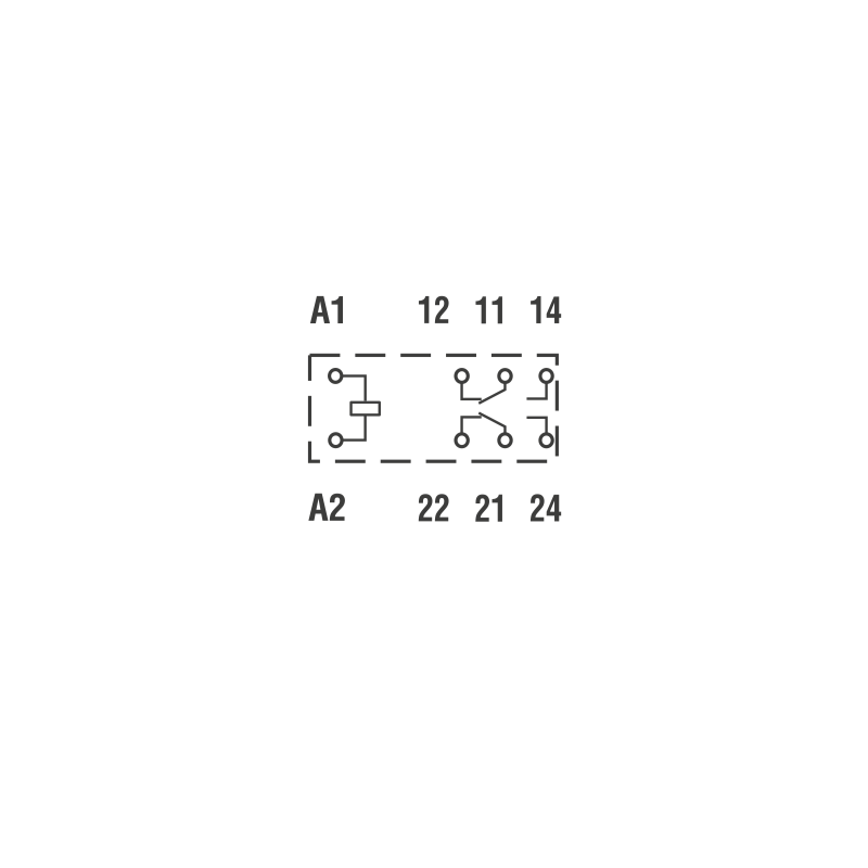 Relè industriale terminali Faston bobina 12V DC 2 contatti 8A Finder 405290120000