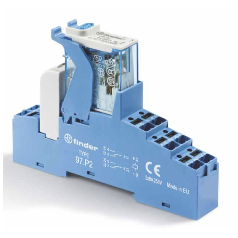 Zoccolo per relè tipo 46.52 Finder 9702SPA