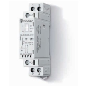 Contattore modulare 25 A 2 contatti Finder 223202304340
