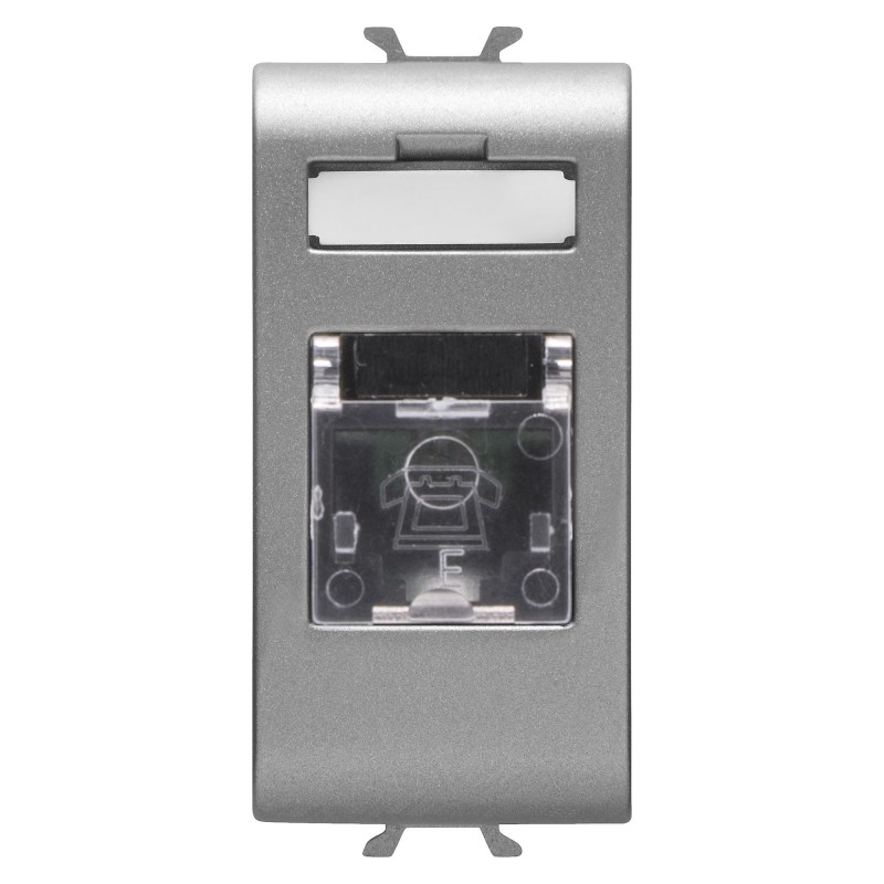 Presa Telefonica Rj11 Toolless Titanio GW14401