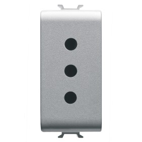Presa standard 2P+T 10A Titanio GW14201
