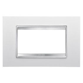 Placca Lux Bianco Latte 4 Posti GW16204TB