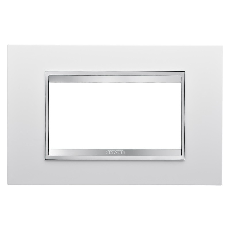 Placca Lux Bianco Latte 4 Posti GW16204TB
